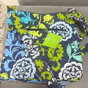 Vera Bradley Floral Crossbody Bag - Blue and Green